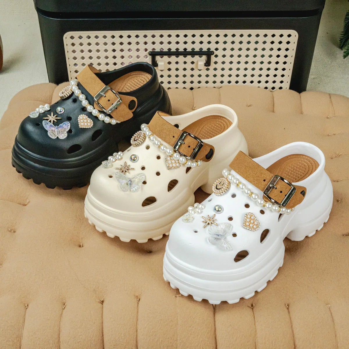 Women's Slippers 10CM High Platform Garden Fashion Clogs Shoes Women's Slippers Thick Bottom EVA Sandals Summer Girls Slippers