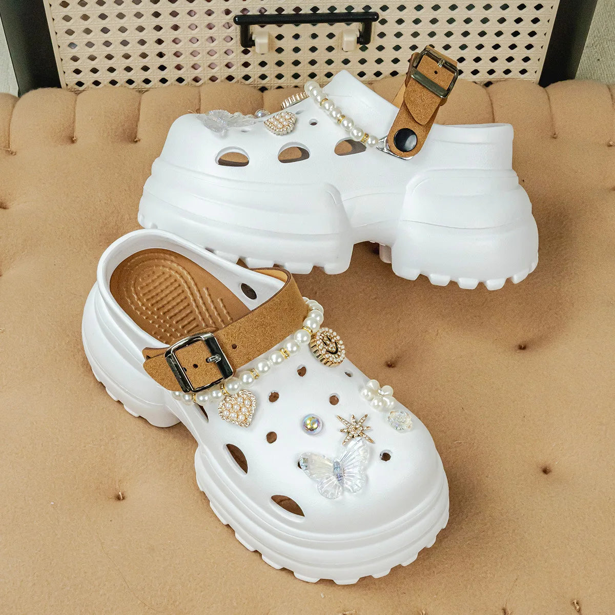 Women's Slippers 10CM High Platform Garden Fashion Clogs Shoes Women's Slippers Thick Bottom EVA Sandals Summer Girls Slippers